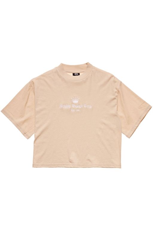 Stussy Womens Crown Boxy T Shirt Orange - MWJTY3504